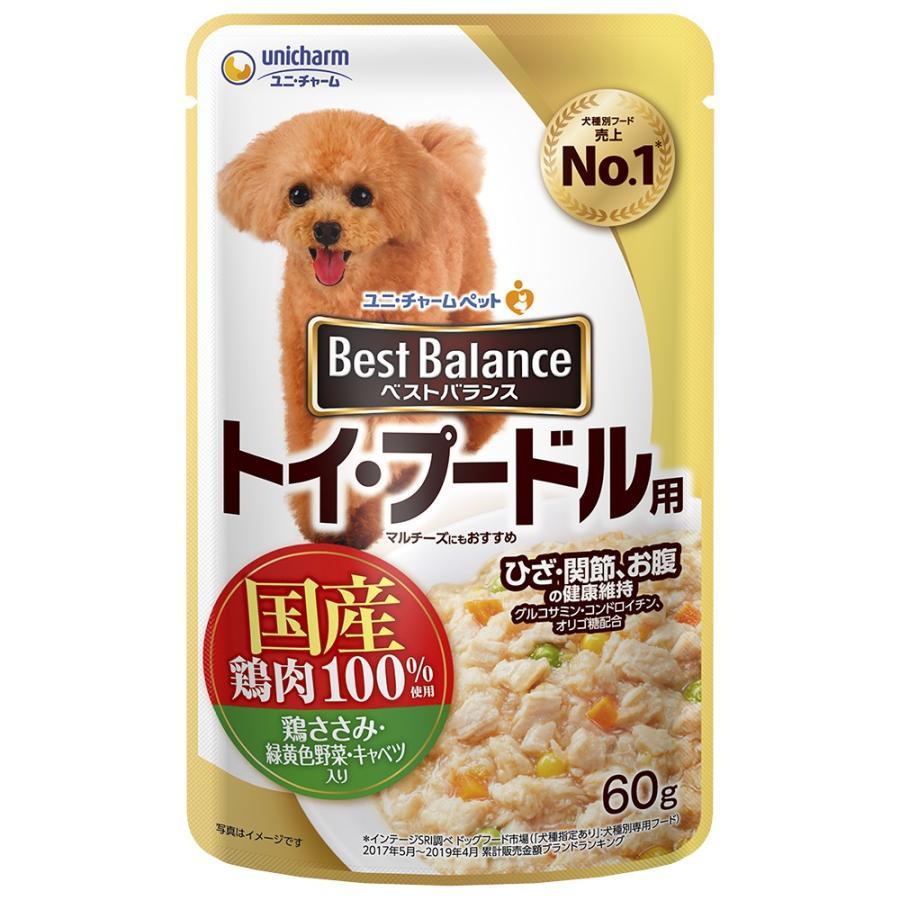 愛犬元気 ベストバランス 国産鶏ささみ入り パウチトイ・プードル用60ｇ/ ベストバランス ドッグフード ウエット｜v-drug