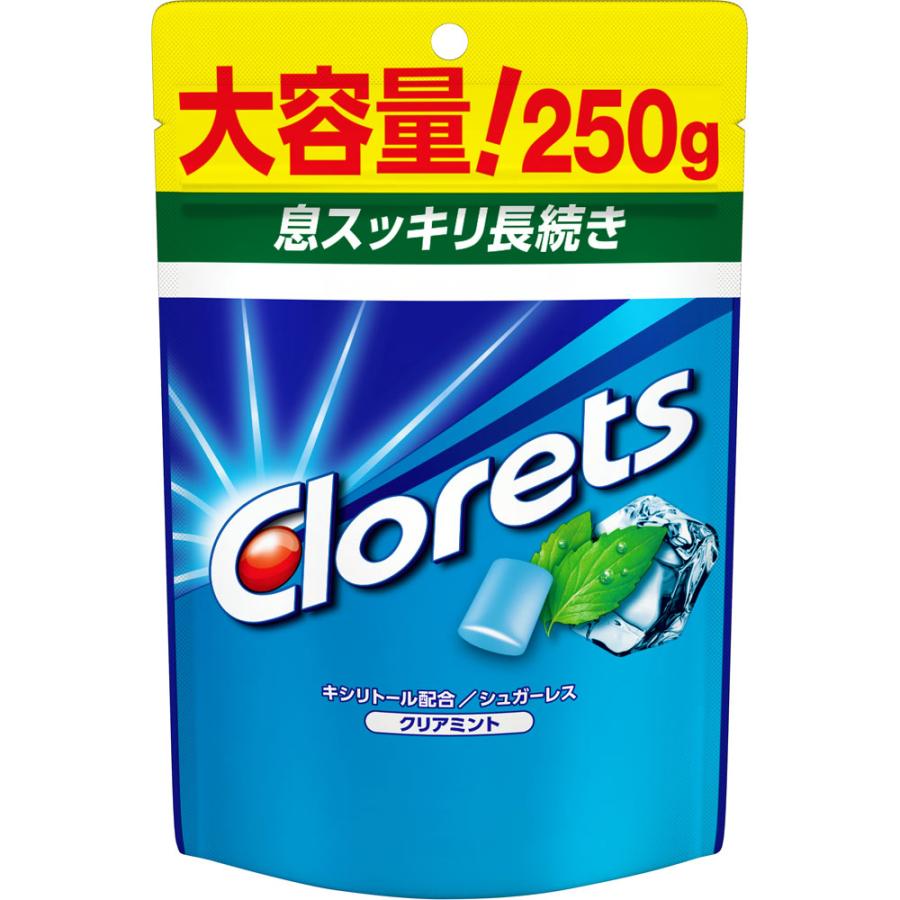 クロレッツXP クリアミント スタンドパウチ 250g×6個セット/ガム