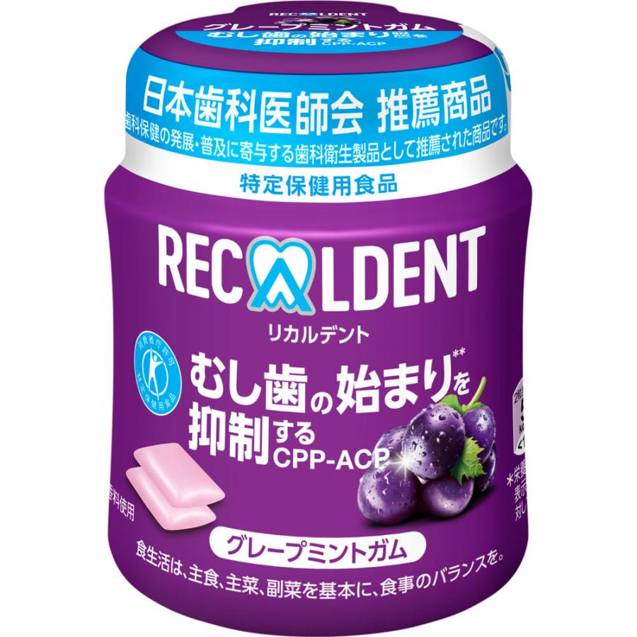 リカルデント グレープミントガムボトル 135．2g×6個セット/ガム