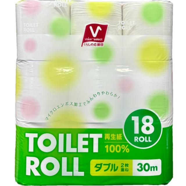 お一人様3個まで】Vセレクト トイレロールダブル18ロール/トイレット