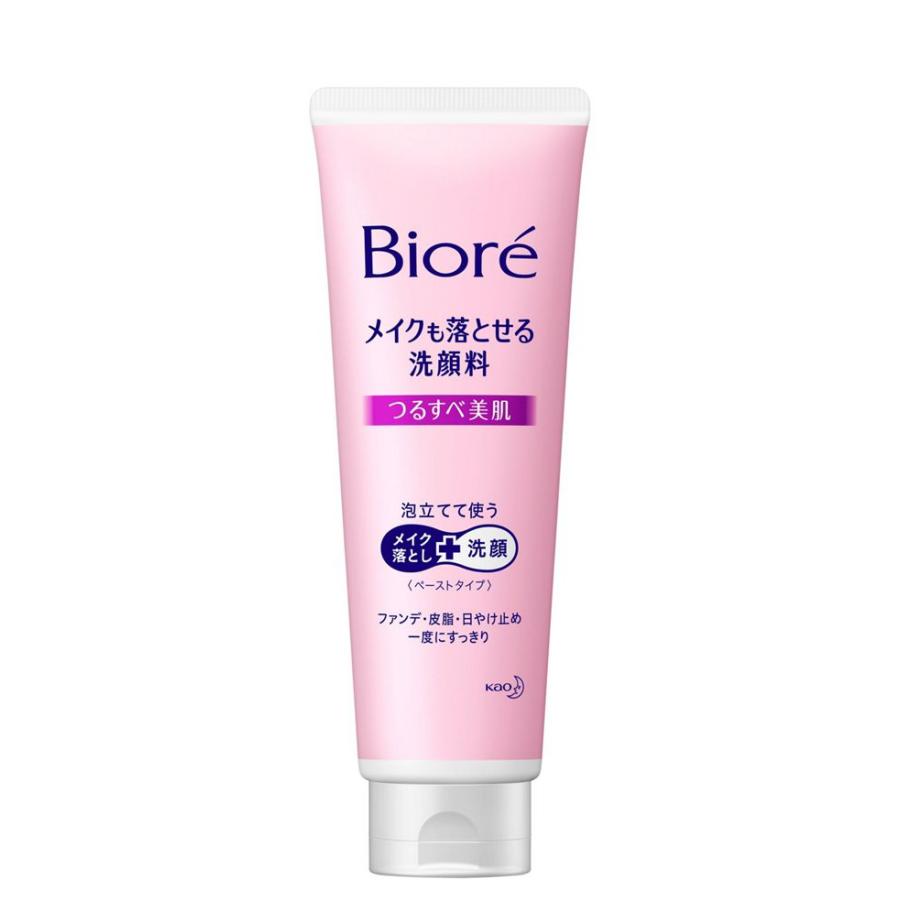 Biore 花王 ビオレメイクも落とせる洗顔料つるすべ美肌210 g/ ビオレ