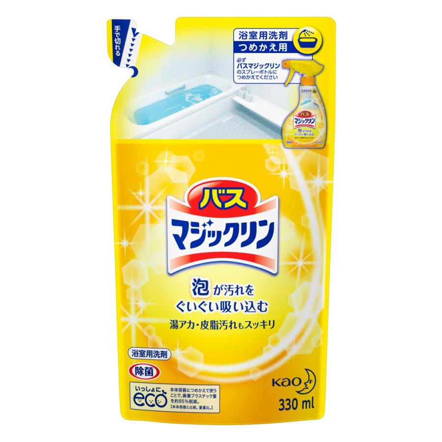 花王 バスマジックリン泡立ちスプレーつめかえ用 330ml/ バスマジックリン 洗剤 おふろ用｜v-drug