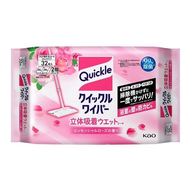 Kao（花王） クイックルワイパー立体ウェットローズ32枚/ クイックル