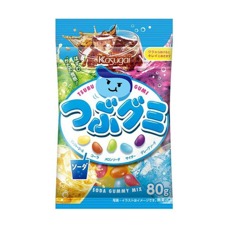 春日井 Jつぶグミソーダ 80gx6個セット/飴 キャンディー : V