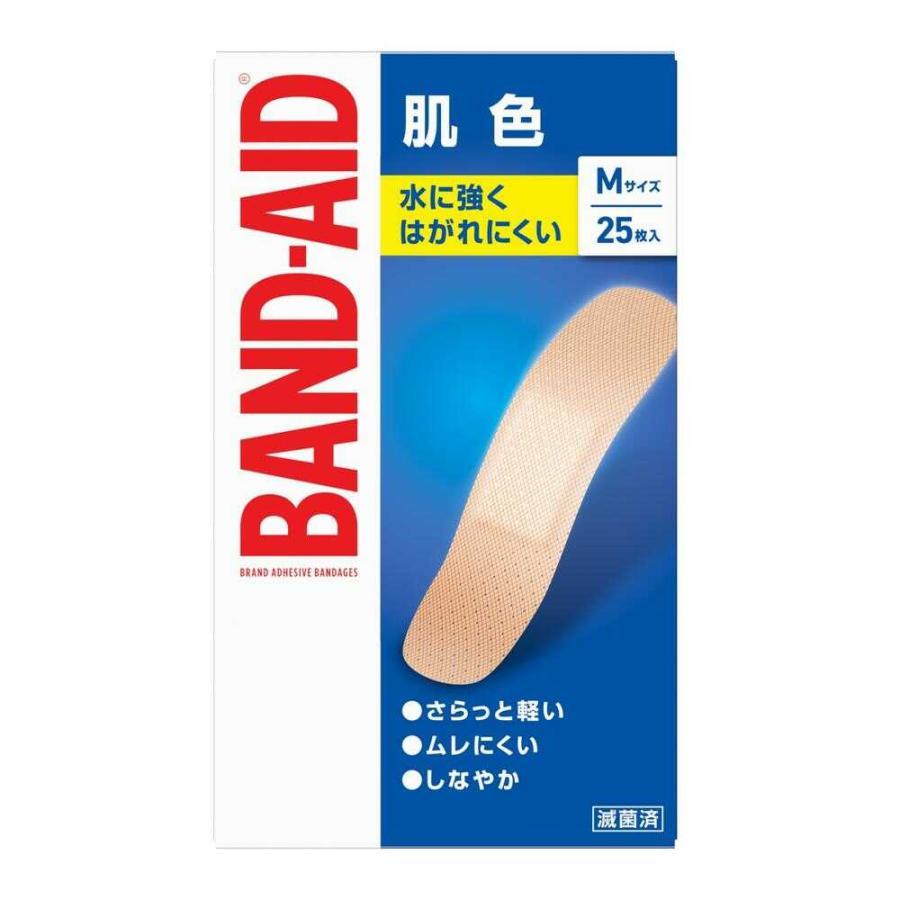 バンドエイド 肌色 Mサイズ 25枚/絆創膏 傷テープ : Vドラッグヤフー店