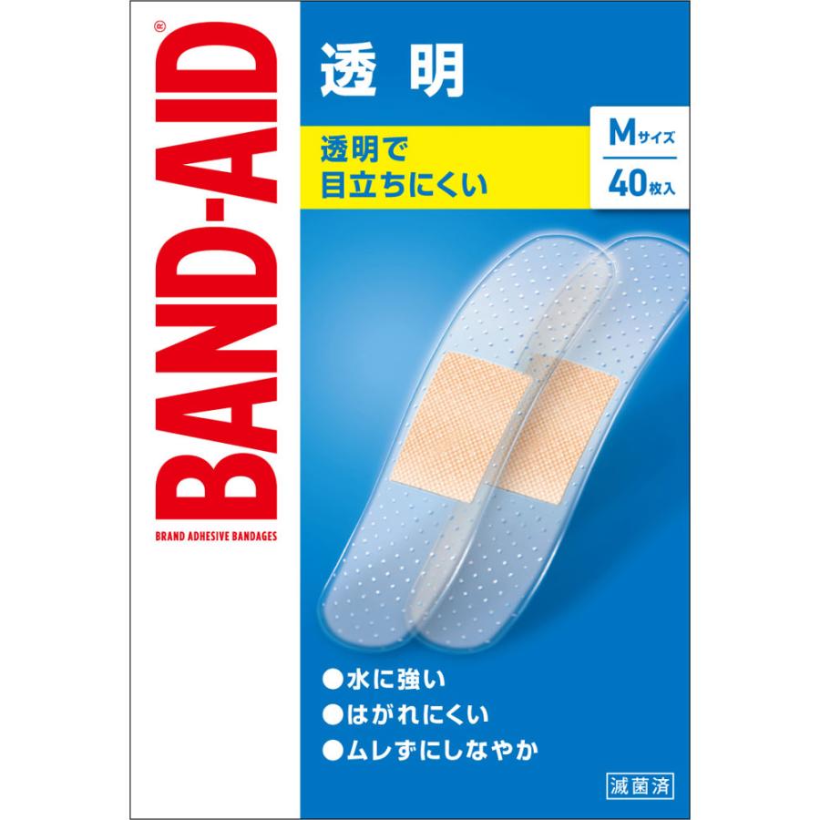 バンドエイド 透明 Mサイズ 40枚/絆創膏 傷テープ : Vドラッグ