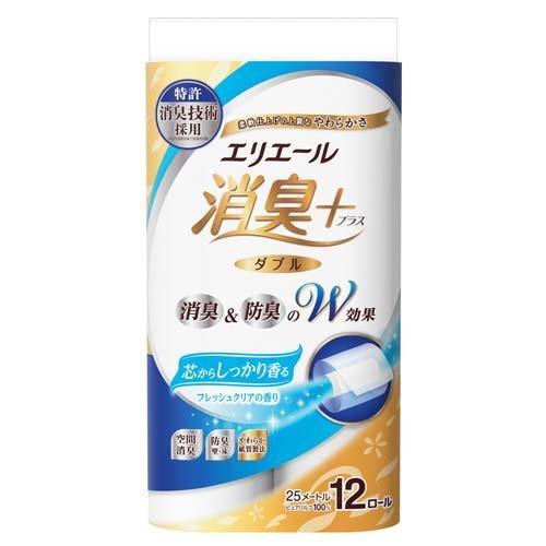 エリエール消臭＋トイレットティシューしっかり香るフレッシュクリアの香り 12ロールダブル /エリエール トイレットペーパー｜v-drug