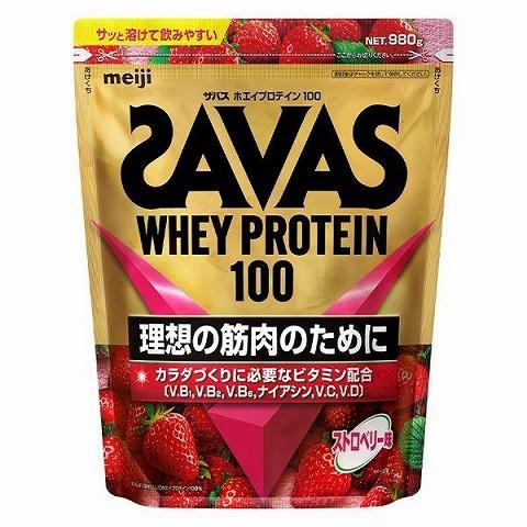 ザバス ホエイプロテイン100 ストロベリー味 980g/プロテイン