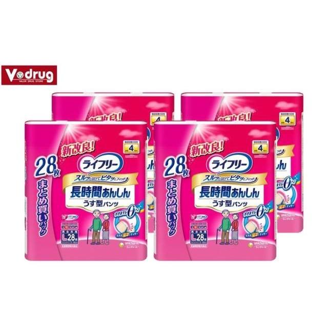 ライフリー 長時間あんしん パンツ型おむつ L 28枚入り×4セット ライフリー 長時間あんしんうす型パンツL 28枚 (4個セット 1ケース