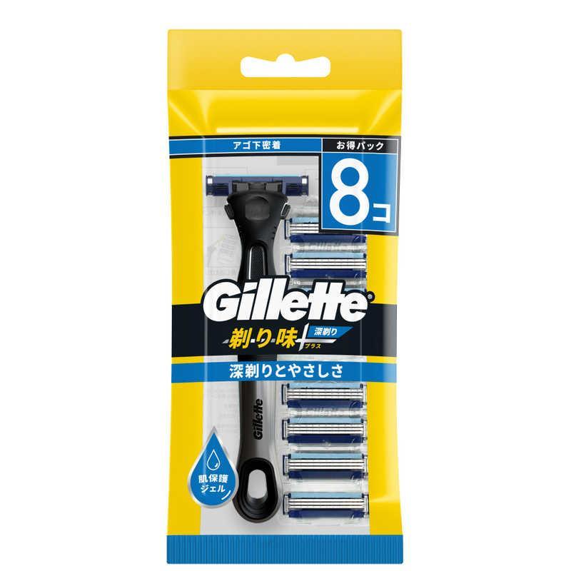 P＆G ジレット 剃り味＋深剃り7Bホルダー付 替刃8個付/髭剃り 男性 : V