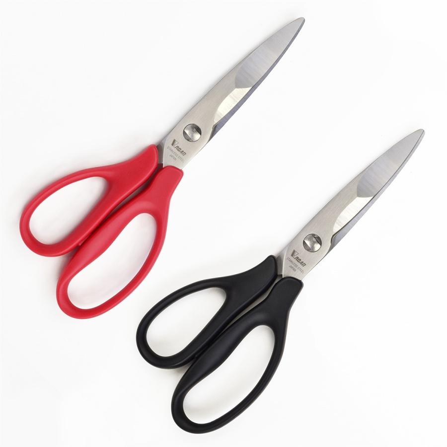 薄+厚 ハイブリッドキッチンハサミ HB1-210N 赤 黒 木村刃物 やおき