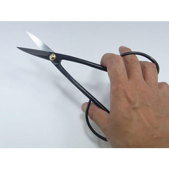 盆栽道具 長柄小枝切鋏 兼進作 大 全長210mm No.38C : 岐阜関刃物工房V