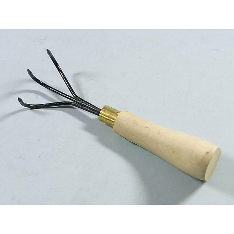 盆栽道具 根捌き 根かき 3本爪 さつき用 170mm 素材：鉄 No.57A : 岐阜