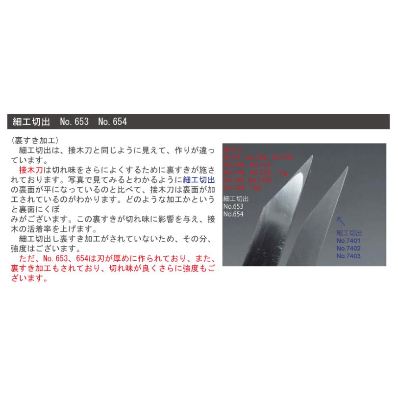 盆栽道具　手打ち　細工切出　兼進作　左　No.654_2