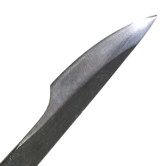 盆栽道具　舎利作りナイフ　兼進作　 反り刃　切出 左　No.660_2