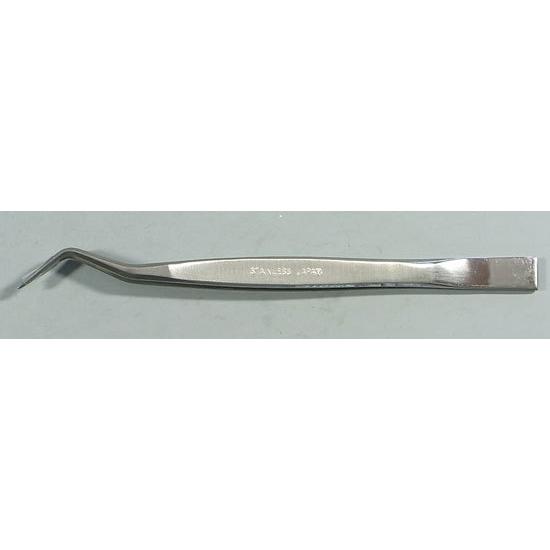盆栽道具 ステンレス 歯科医用ピンセット 曲 全長160mm No.662A 送料