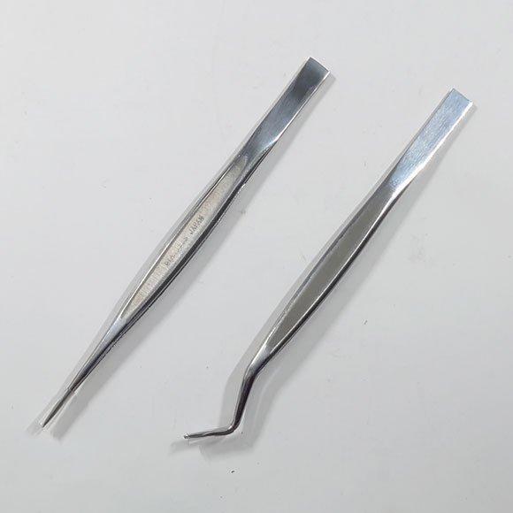 送料無料 盆栽 ステンレス 歯科医用ピンセット 直 160mm No.662B