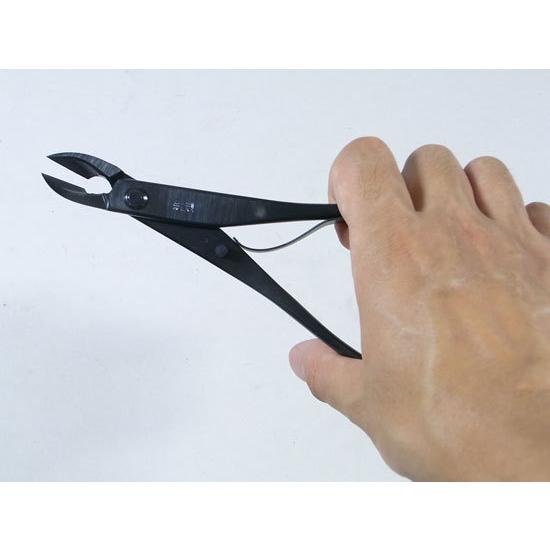 盆栽道具　先細又枝切　バネ付　兼進作　全長180mm　No.6C_3