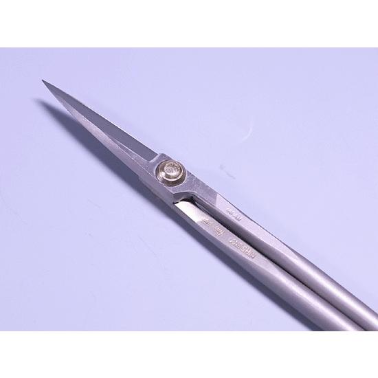 盆栽道具 ステンレス 長柄小枝切鋏 兼進作 全長210mm No.825 : 岐阜関