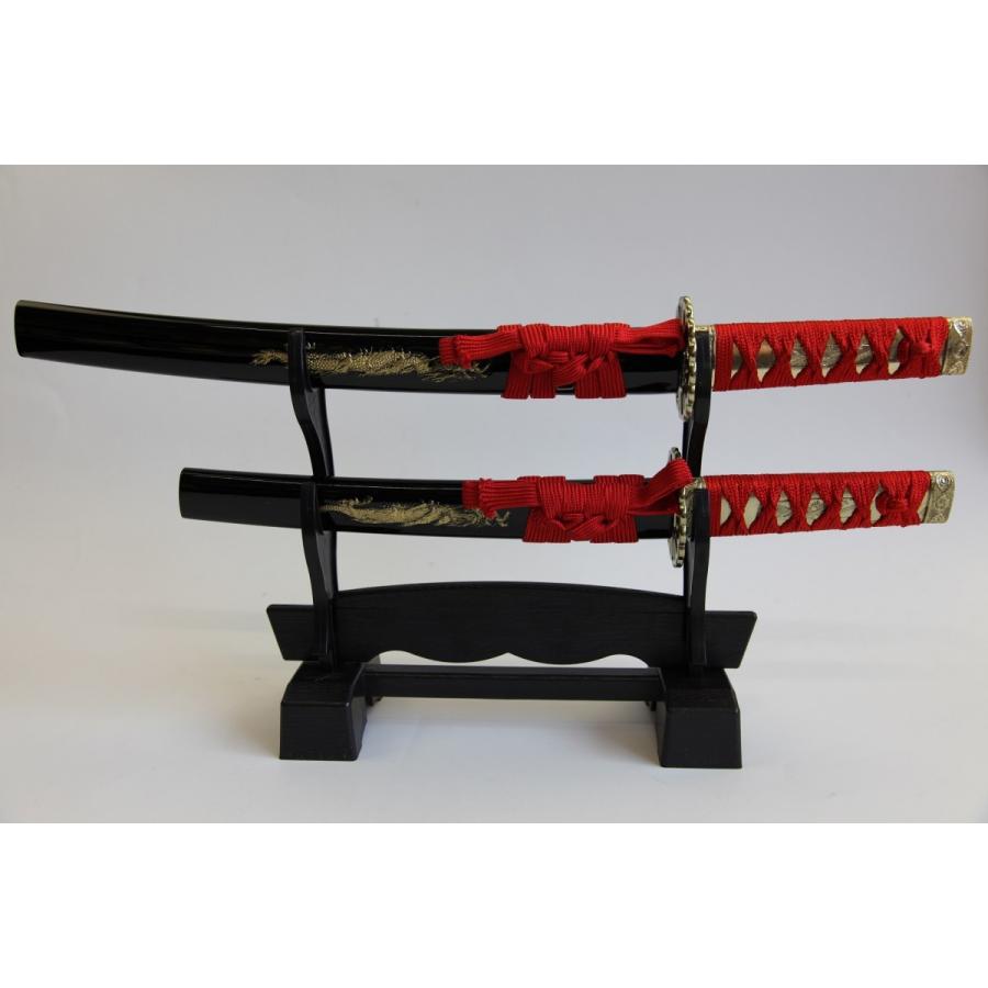模造刀 ミニミニ竜 刀剣セット 赤 : 岐阜関刃物工房V.ROAD Yahoo店