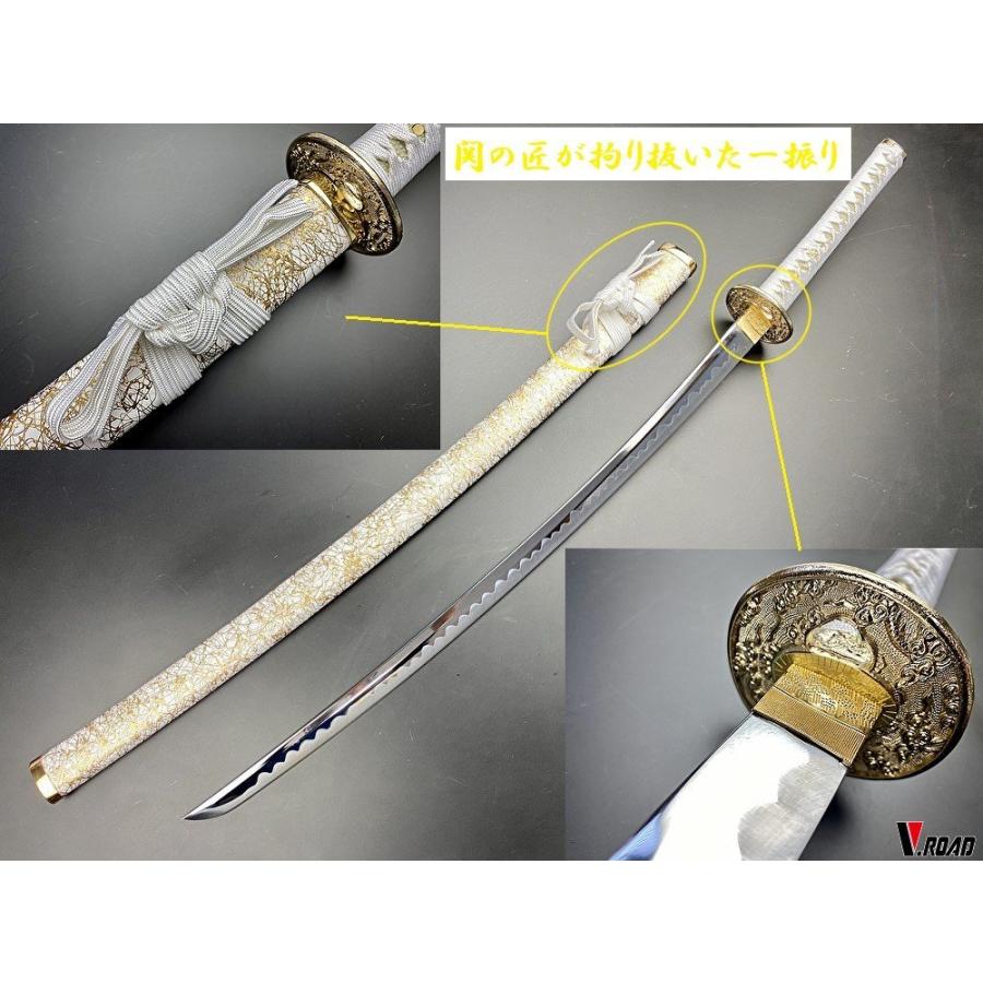 模造刀 美術刀剣 関 白馬 (はくば) 大刀 白金雲 V.ROAD : 岐阜関刃物