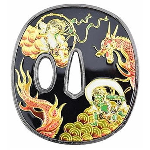 刀剣用鍔 彫金 龍の図 TU-2 送料無料 : 岐阜関刃物工房V.ROAD Yahoo店