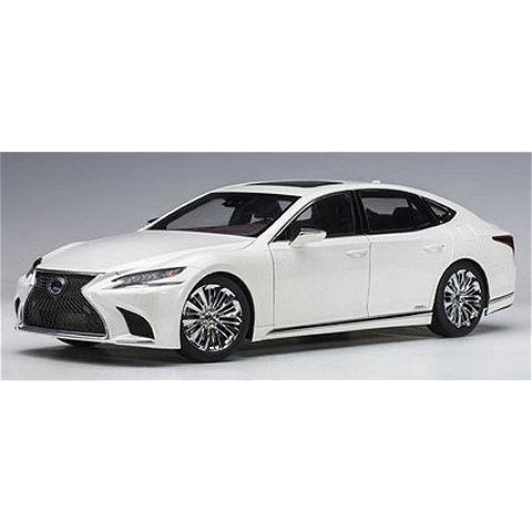 レクサス LS500h Mホワイト ※インテリア・カラー/クリムゾン&ブラック （1/18 オートアート78866）