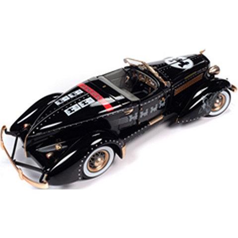 1935 オーバーン 851 スピードスター ブラック/ゴールド モノポリーフィギュア付 （1/18 オートワールドAWSS140）｜v-toys｜03