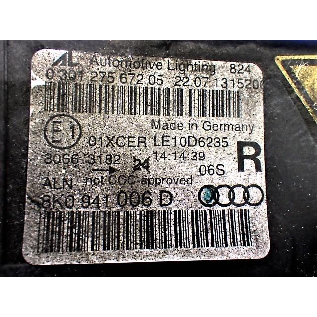 3754 アウディ A4 B8 後期 右ライト HID 8K0 941 006 D 美品 : V TRUST 