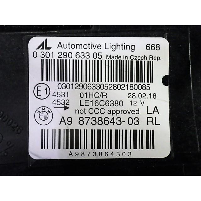 3764　BMW　2シリーズ　F45　F46　後期　左ライト　LED　A9 8738643-03　0 301 290 633 05　レンズ美品_5