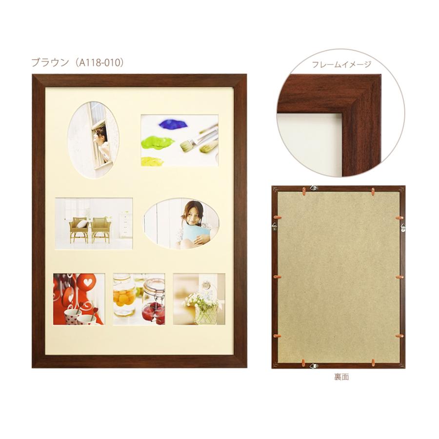 万丈（VANJOH） A3・A4・多窓 兼用マット付き フォトフレーム 全3色