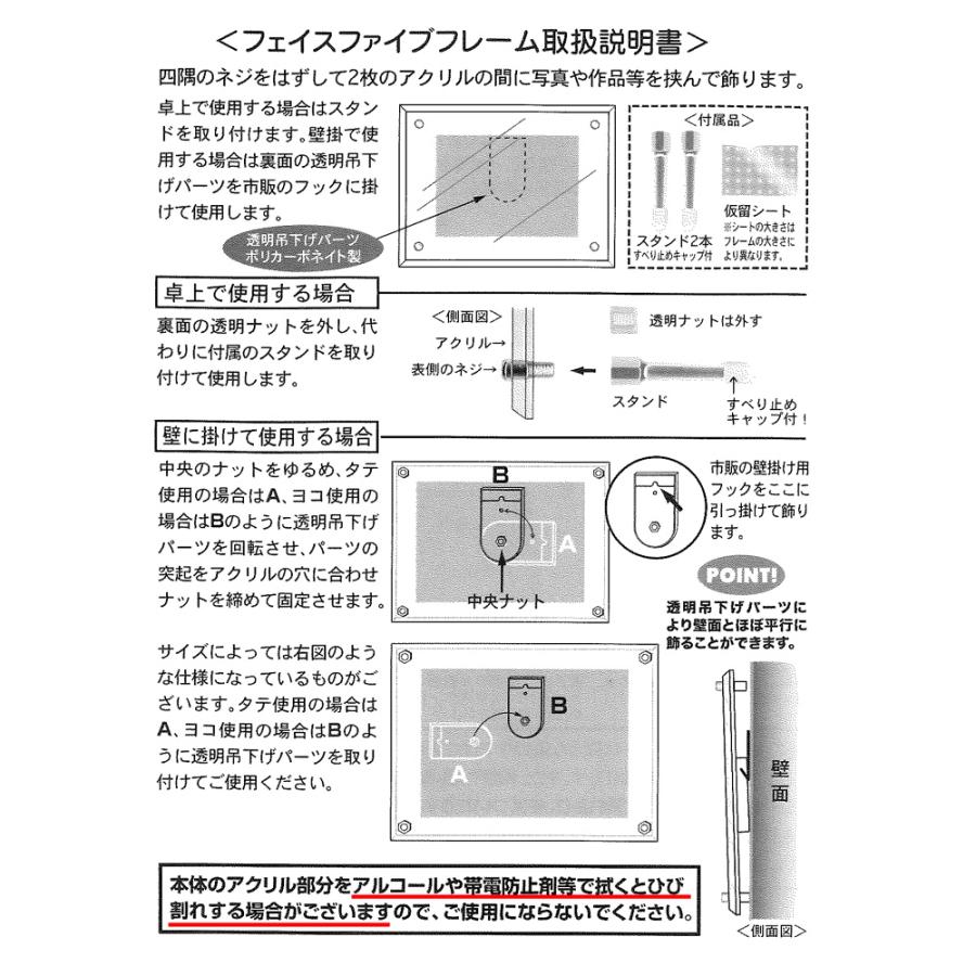 受発注商品 APJ アクリルフレーム フェイスファイブフレーム B4