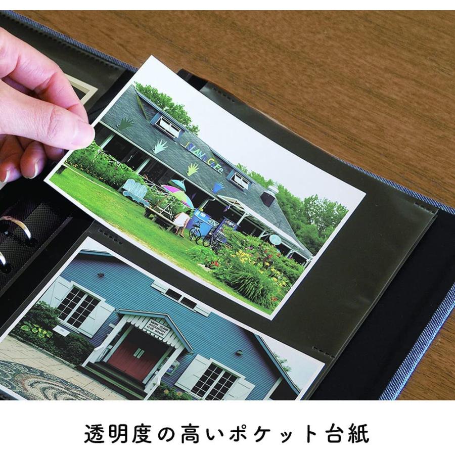 ナカバヤシ cotto.(コット) バインダー式 黒台紙 フォトアルバム L判