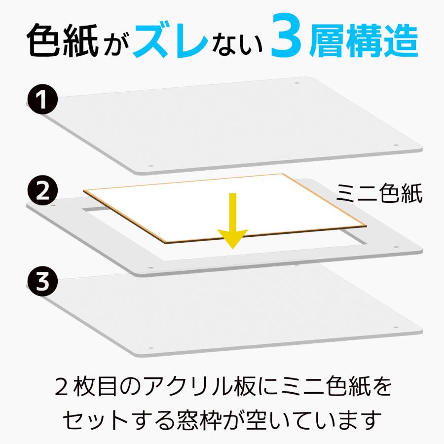 メール便配送 UVカット アクリルフレーム ミニ色紙用 121×136mm 額縁