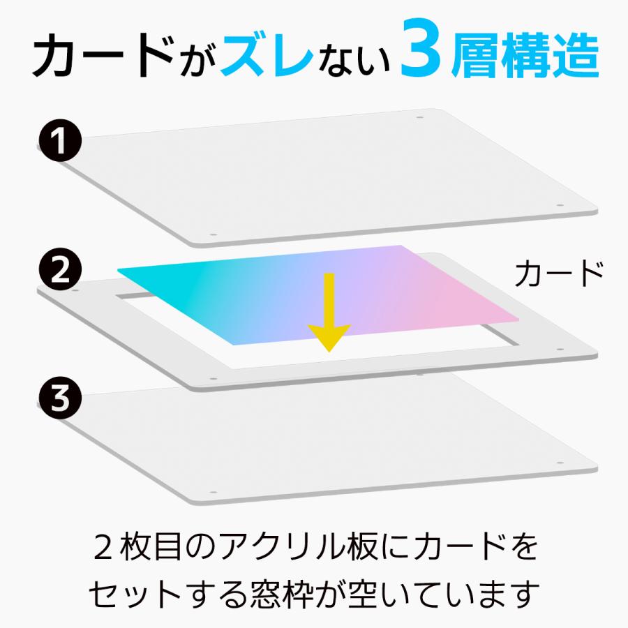 メール便配送 UVカット アクリルフレーム トレーディングカード用 89