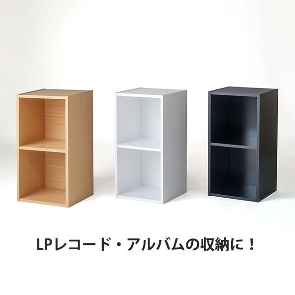 レコードボックス　レコードラック　12インチ　LP 2個セット バイナルボックス 2段 全3色 A4ファイルボックス・LPレコードの収納に