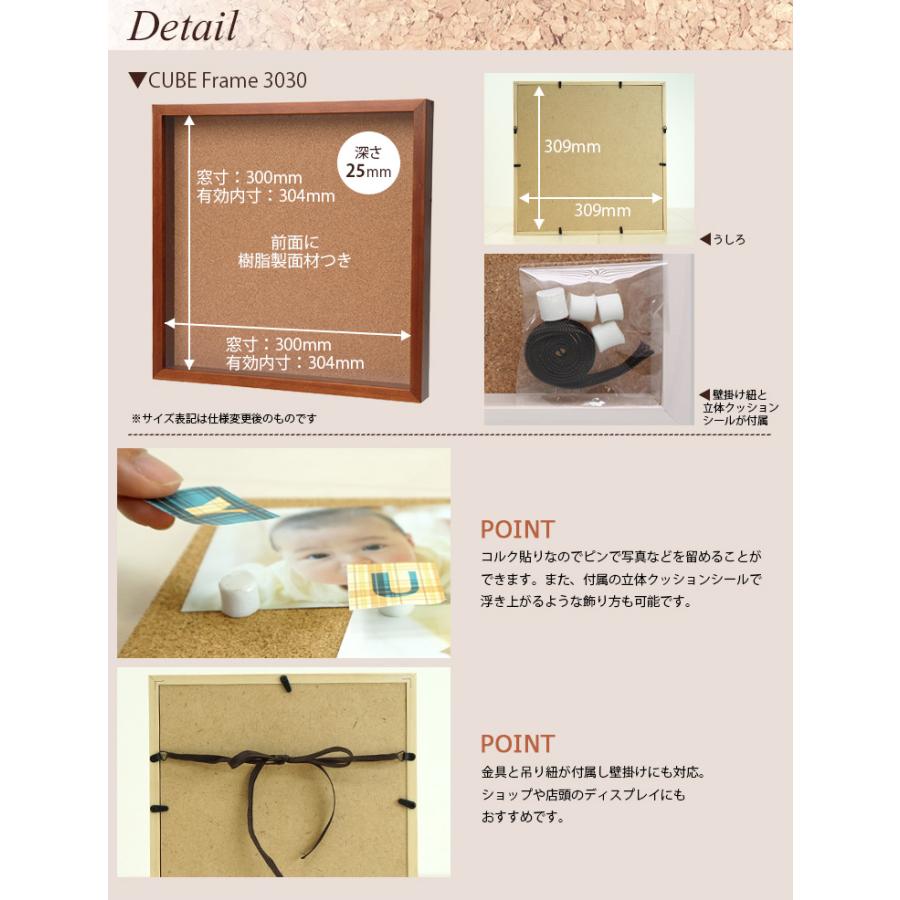 万丈（VANJOH） 立体額 木製 CUBEフレーム3030 壁掛け／置き兼用 額縁