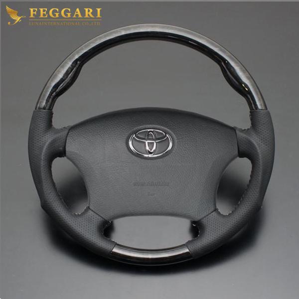 FEGGARI（フェガーリ） ランドクルーザー(100系 (後期)) FEGGARI ステアリング マホガニー×ダークグレーレザー 品番 ...