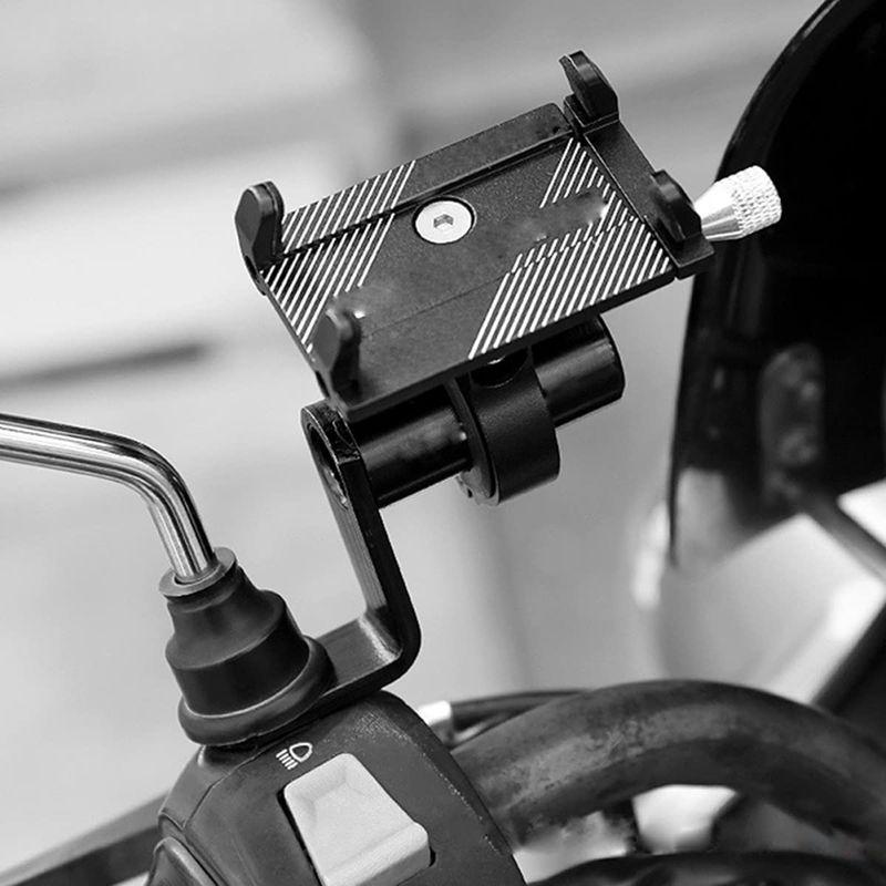 バイク ハンドル クランプバー バイク用 汎用 簡単取付 拡張 シルバー クランプアダプター 増設用 アルミ ブラケット (2個セット) ハンドル 