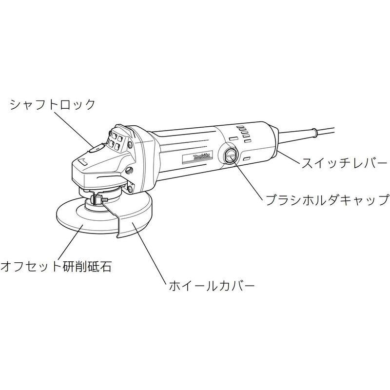 マキタ ディスクグラインダAC用 125mm 低速高トルク型 最大出力 マキタ ディスクグラインダAC用 125mm 低速高トルク型 最大出力