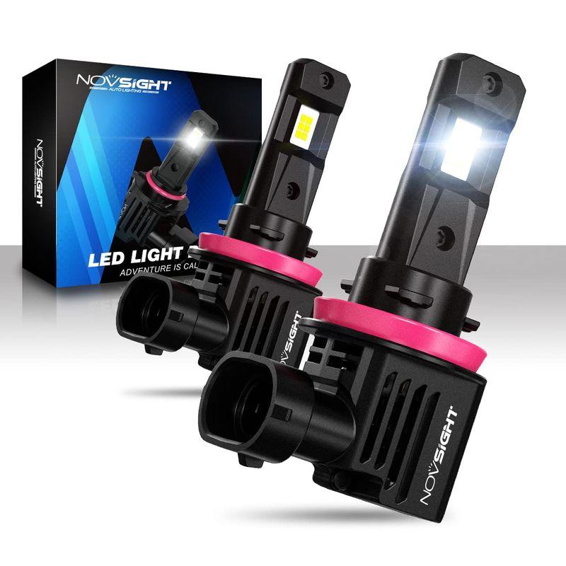 NOVSIGHT H11 LEDヘッドライト H8/H9/H16 新車検対応 一体型 ledバルブ 車/バイク用 DC932V 高輝度 1