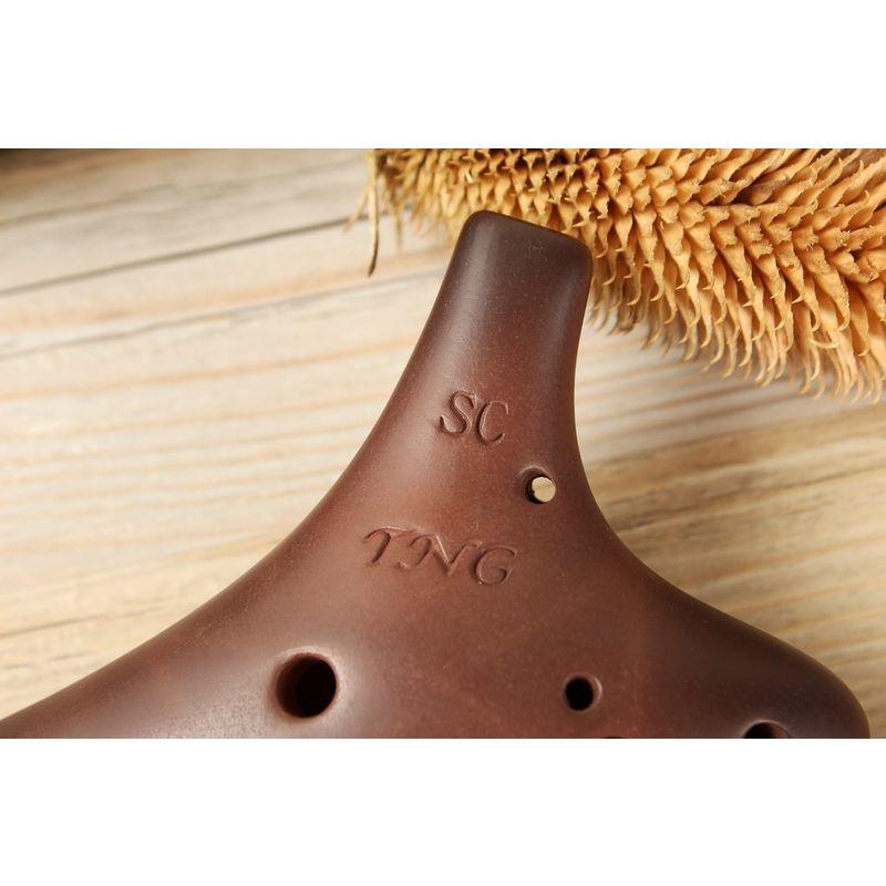 TNG オカリナ 楽器 シングル / 12穴 ソプラノ/C調/赤土/SC 高級 TNG オカリナ 楽器 シングル / 12穴 ソプラノ/C調/赤土/SC 高級