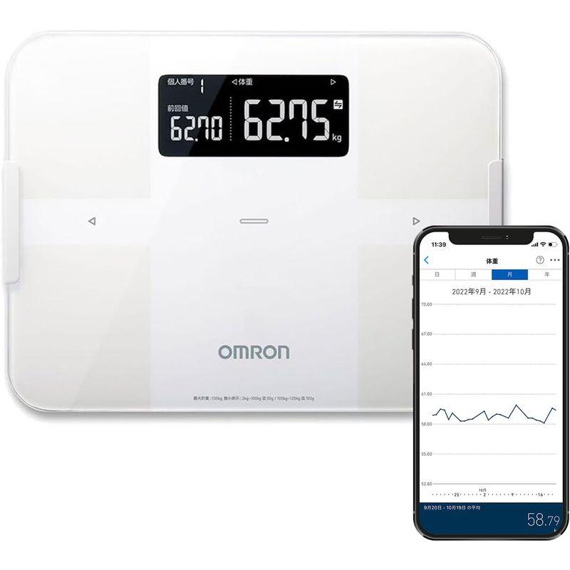正規販売 オムロン 体重・体組成計 カラダスキャン スマホアプリ/OMRON connect対応 ホワイト HBF-255T-W