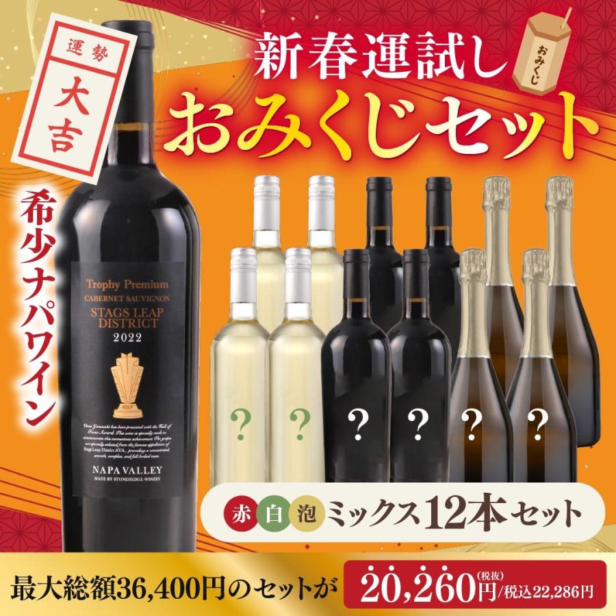 ワインおみくじセット ( 赤白泡 12本 ) ワインくじ ワイン福袋