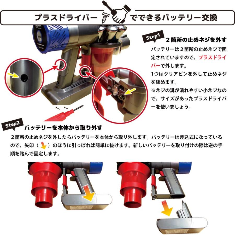 【動作確認済・送料込】ダイソン掃除機V6　バッテリー互換製品 楽天市場】Dyson ダイソン 掃除機 最新互換バッテリー V6用