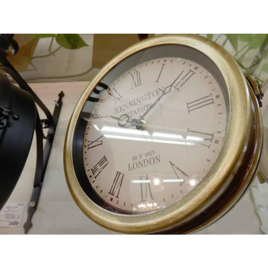 オシャレ ステーションクロック 両面時計 壁掛け時計 駅時計インテリア