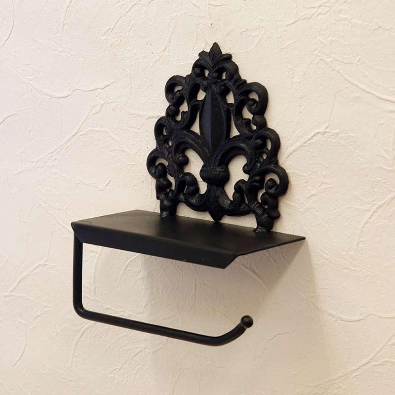 トイレットペーパー ホルダー アイアン ペーパーホルダー 据付け