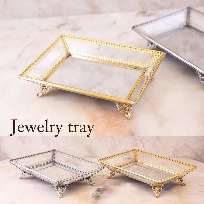 ガラス おしゃれ ミラー トレイ ジュエリー アクセサリー トレイ 小物入れ Aki Tr 1041a リゾート雑貨とアロマショップ 通販 Yahoo ショッピング