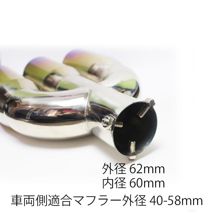 3本出し チタン マフラーカッター 汎用 ストレート ワンオフ用に VAcom