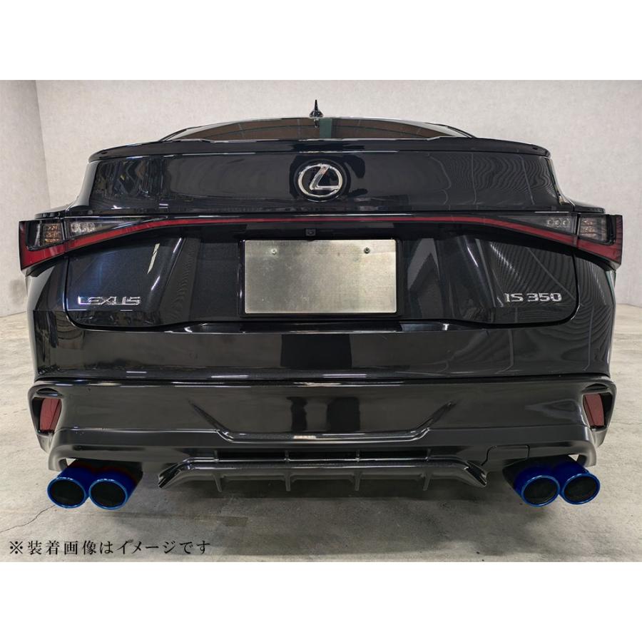 2本出しx2本 段付マフラーカッター　チタン焼き　右長 左長　デュアルマフラー　汎用 ストレート　ワンオフ製作に　VAcom